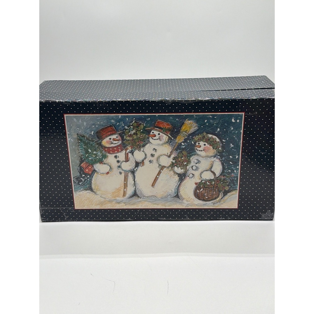 Lang & Wise Susan Winget Three Snowmen Figurine Set 76500102 Classic Santa 1997